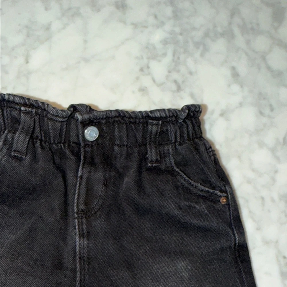 Zara Charcoal Denim Pants with Heart Pockets 3Y